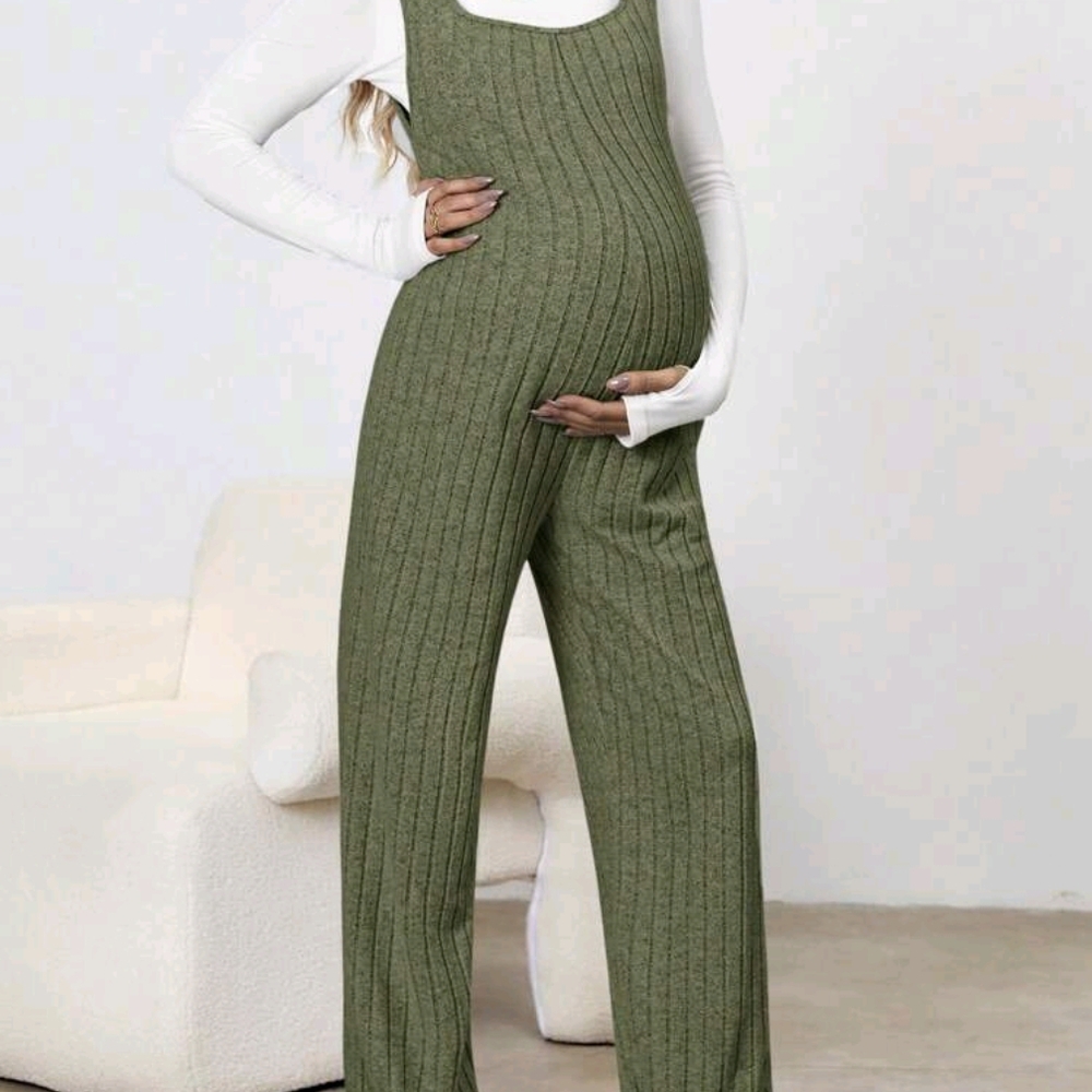 Green Maternity Jumpsuit